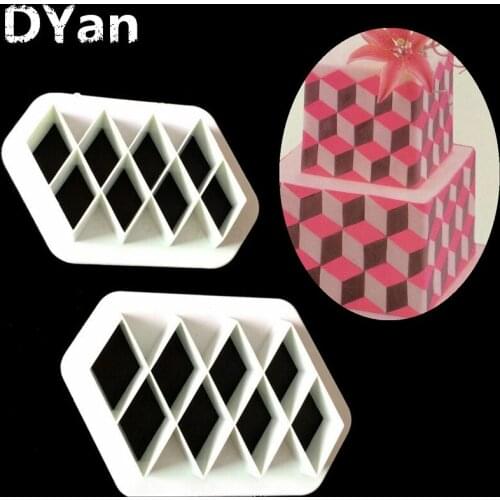 Sugarcraft 2pcs/Set Plastic Fondant Cutter Cake Mold Fondant Mold Fondant Cake Decorating Tools Sugarcraft Bakeware A1282