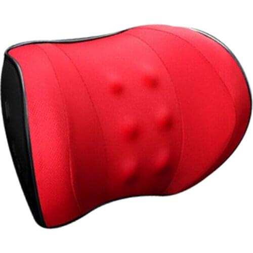 Car Massage Headrest Universal Safety Seat Electric Massage Neck Pillow Neck Protector Red