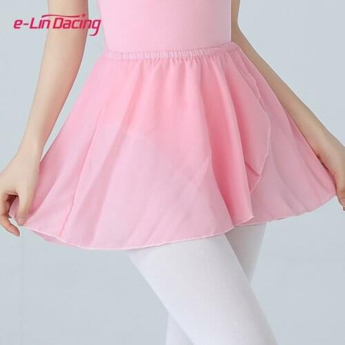 Girl Chiffon Up Skirt Ballet Exercise Clothing Elastic Waist Chiffon Yarn Dance Short Ballet Skirts Tutu Women Dancewear