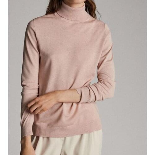 Women Sweater Autumn /Winter New Seven-color Silk Cotton High Collar Sweater