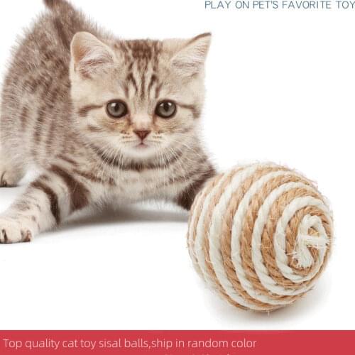 1PCS Sisal Ball Pet Cat Toy Kitten Play Balls Activity Toys Funny Chew Balls Cat Ball Toy Animals Products