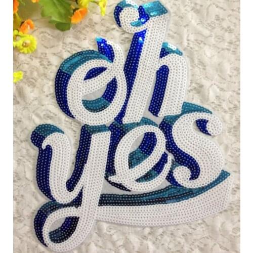 20pcs parches ropa Letters Sequined Patches Letters Embroideried Patch For Clothing Dress Accessories Appliques Motif Badge