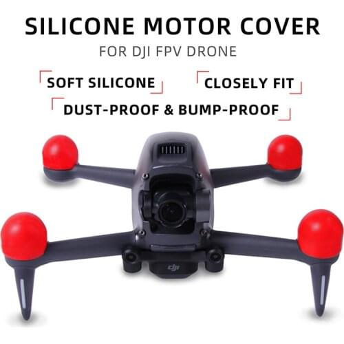 4 Pcs/Set Suitable for DJI FPV Motor Cover Silicone Motor Protection Cover Dust Proof And Explosion Proof Drone Accessories