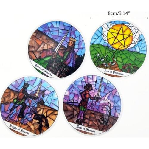 78Pcs Classic Round Monastery Cloister Tarot Cards Deck Play English Board Card