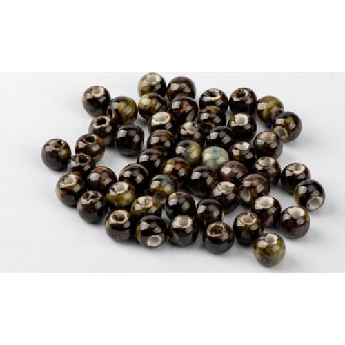 8# 100pcs 8mm Standard Bead Sphere Ceramic Beads For Necklace Making Not Hama Jewlery&Accessories Ceramics Beads #A415A