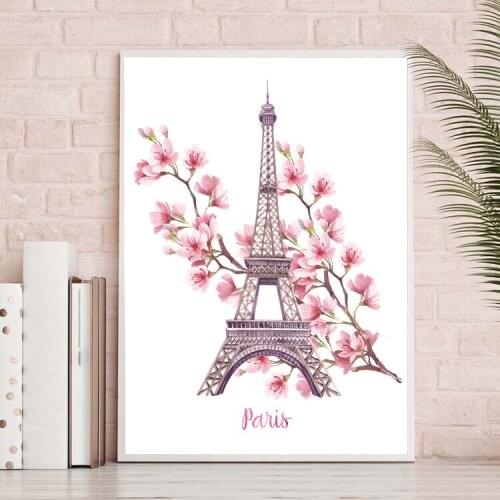 Diamond Painting Full Drill 5d DIY Round Rhinestones Diamond Mosaic Cross Stitch Kits Embroidery Eiffel Tower Flowers