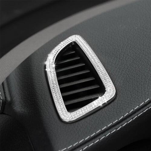 Diamond Car Interior Dashboard Air Outlet Trim Frame Stickers Cover For Mercedes Benz C Class W205 GLC Car Styling Accessories