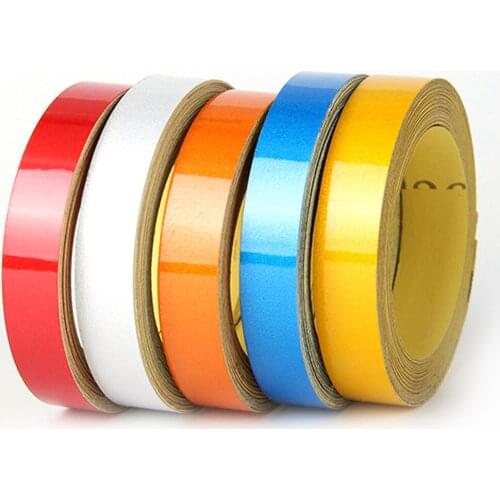 0.39in 6.40ft Car Adhesive Reflective Stripes Universal Insulation Shield Wrap Safety Decor Sticker Motorcycle Accessories 2021