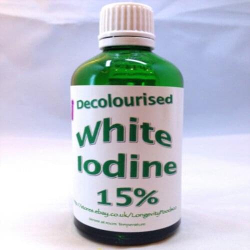 White Iodine Solution 15% Nails Hair Repair Max Potency