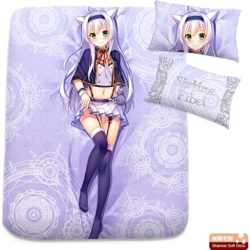Anime Cartoon Akashic records of bastard magic instructor Mattress Cover Fitted Sheet Fitted cover bedspread counterpane