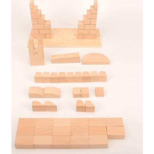 1Set Interactive Wooden Roman Arch Bridge Stacking Block Toy Stimulation Blocks Tumble Game Stacking Block Wooden Block