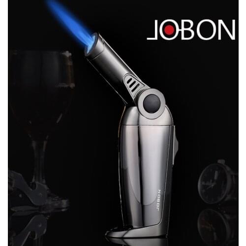 JOBON Inflatable lighter creative mens windproof personality straight blue flame cigar lighter welding gun