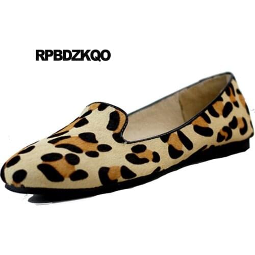 Walking China Ladies Beautiful Flats Shoes Korean Foldable Large Size Slip On Chinese Loafers Round Toe Roll Up Leopard Print