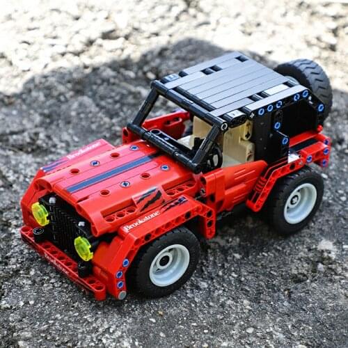 RC 2.4Ghz High-tech Series Super Car Building Blocks Dual Model Wrangler Racing Car Bricks Remote Control Vehicle Toys For Kids
