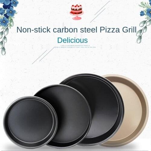 Kitchen Gadgets Non-Stick Pizza Pan Bakeware Carbon Steel Pizza Plate Round Deep Dish Pizza Mould Tray Mold Kitchen Baking Tools