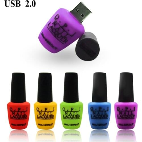 A Magic Nail Enamel Mini USB Pen Drive Innovative Flash Disk USB Pen Drive 128MB 32GB 64GB Pendrive USB Flash Drive USB 2.0