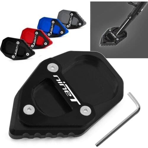 Motorcycle CNC Foot Side Stand Enlarger Plate Kickstand Enlarge Extension For BMW R Nine T R nineT RnineT R1200 R 2017 2018 2019