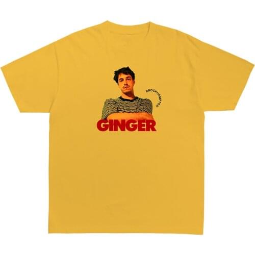 All-American Boyband Brockhampton T-Shirt Men O-Neck Hip Hop Casual T Shirt GINGER Streetwear 100% Cotton Tee Shirt Harajuku Top