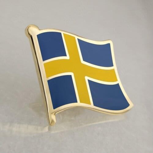 Soft Enamel Sweden Flag Lapel Pins