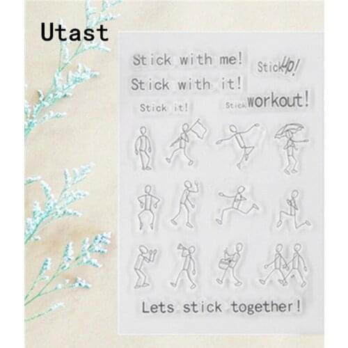Stick Up Together Clear Silicone Stamps /Transparent Rubber Stamp for DIY Scrapbooking /Photo Album Decorative Craft Making