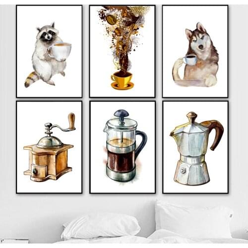 Kitchen Wall Art Prints Animals Cooker Pictures On The Wall Nordic Minimalist Posters for Home Design Room Decor Frameless
