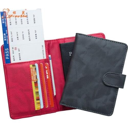 Red Color buckle Passport Cover Travel Passport holder Built in RFID Blocking Protect personal information(Accept customization)