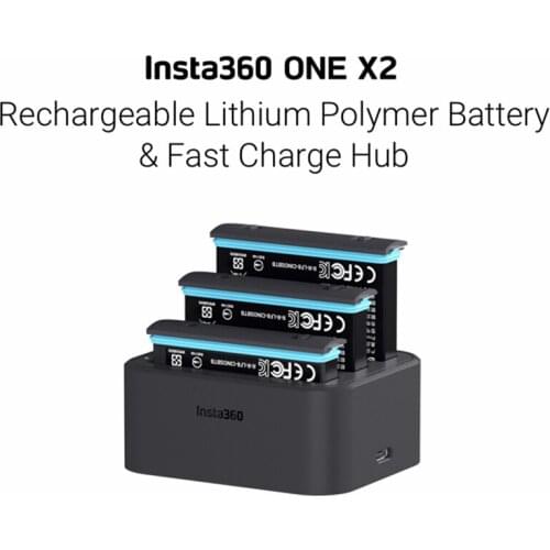 Original Insta 360 X2 Battery Accessories Charger Charge Hub+1420mAh/1630mAh Backup Battery For Insta360 ONE X2 360 Camera