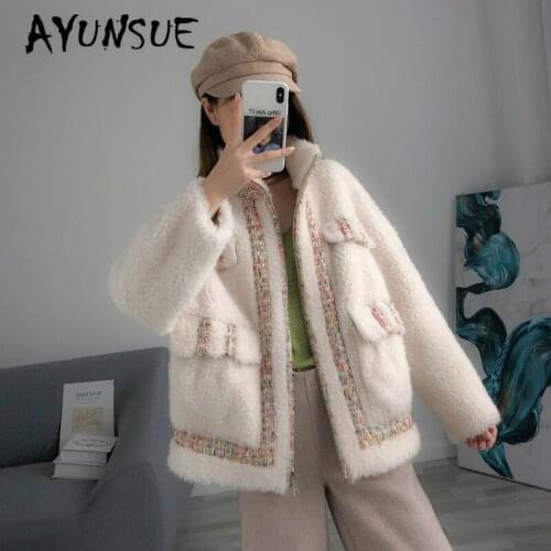 Real Fur Coat Women Winter Coat Women Clothes 2020 New Sheep Shearing 100% Wool Jacket Parka Real Fur Jacket B9R1607 YY2359