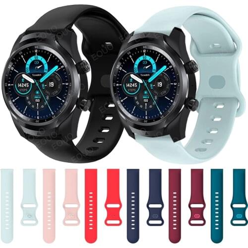 20mm 22mm Strap For TicWatch Pro 2021 2020/Pro 3 GPS/GTX/S2/E2/E3 Silicone Watch band Watchband bracelet replace accessories
