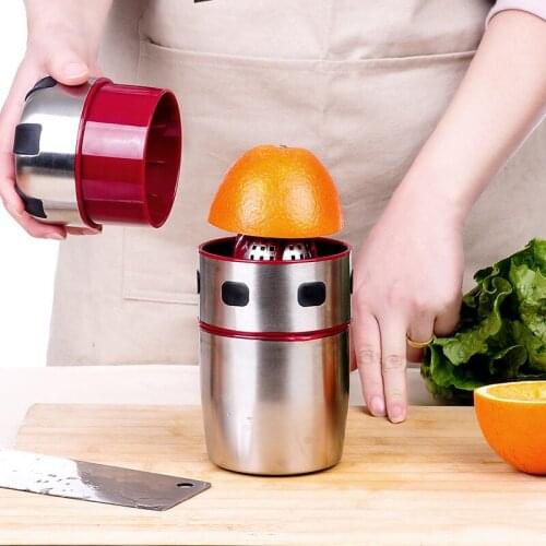 Manual Juicer With Strainer & Container Citrus Lemon Orange Hand Squeezer With Built-in Cup & Grater For Home Kitchen Cocina