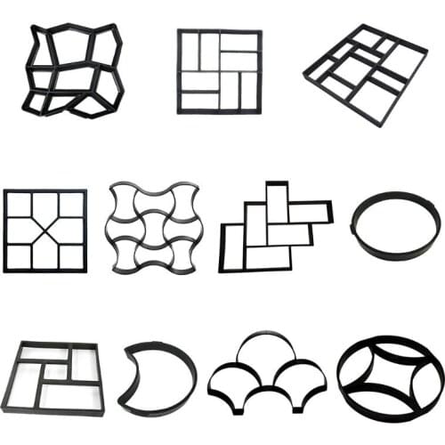 DIY Plastic Pavement Brick Concrete Stepping Stone Cement Mould Paving Road Mold