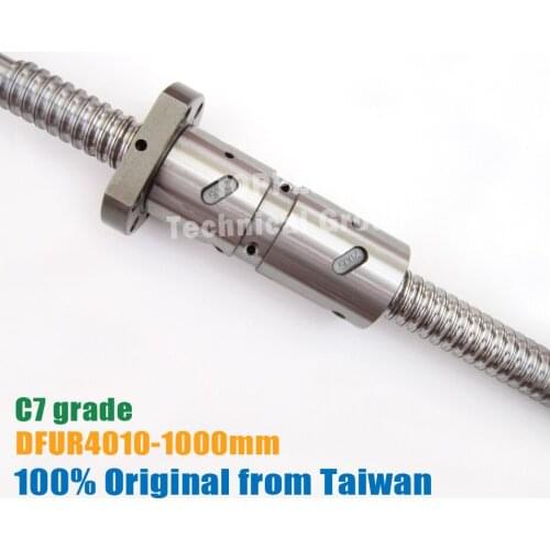 Taiwan TBI DFU4010 C7 1000mm ball screw 10mm lead with new OFU4010 ballnut high precision CNC diy kit DFU set