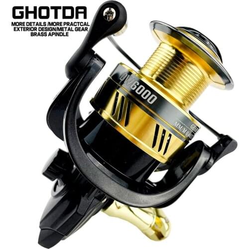Spinning Fishing Reel 2000-7000 Metal Spool 5.2:1 8KG Power Carretilha De Pesca
