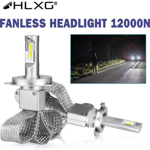 HLXG 9005 HB4 H11 H8 HB3 9006 LED copper H4 LED Light Mini H7 Car Headlight CSP Auto Bulb 12V 6000K Car Lights fanless Lamps