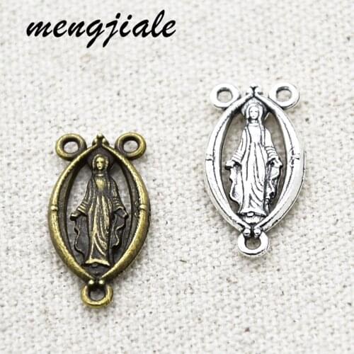 16pcs Metal Jesus Charms Connector Religion Pendants For Jewelry Making