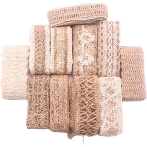 2 Yards Burlap Jute Retro Christmas Decoration Wedding Party Creative Ribbon Diy Clothing Shoes And Hats