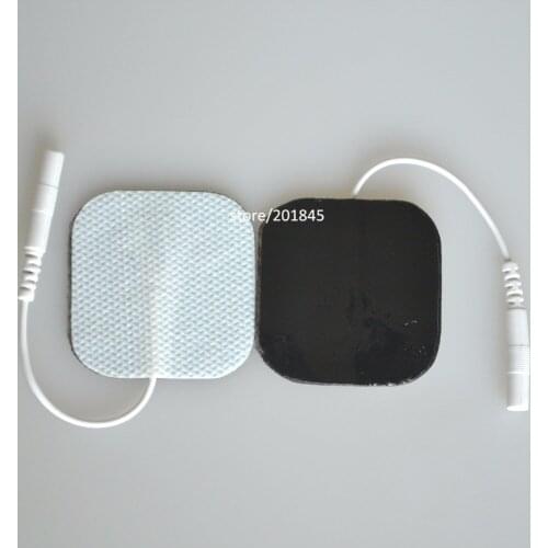 20 pairs/lot Electrode Pads Pin Style Massage Tens Electrodes For Tens Digital Therapy Machine Body Massager 4x4cm