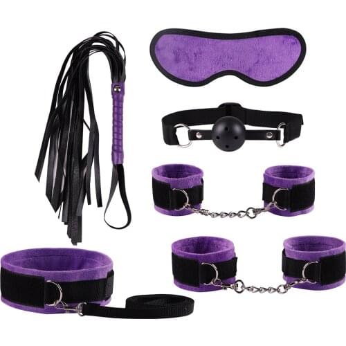 6-piece Sex Products For Adults Games Bondage Set BDSM Mouth plug whipSex Toys for Couples Fetish Bondage Rope Flirting Store