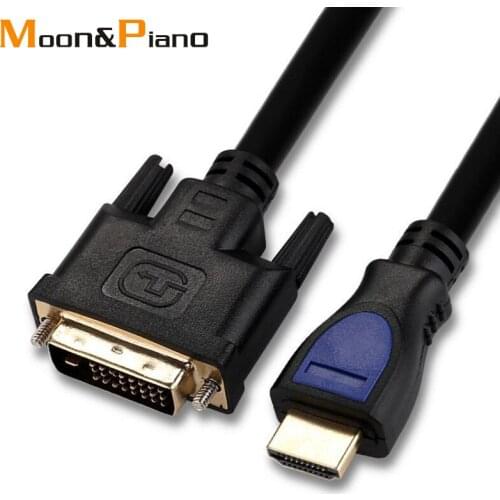 HDMI to DVI 24+1 Male Adapter wire 1.5m 1080P gold-plated HD cable Computer TV DVD Projector PlayStation HDTV Converter