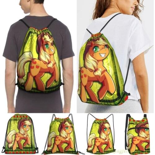 Honesty . . Applejack Women Drawstring Sackpack Gym Bags Men Outdoor Travel Backpacks For Training Fitness Swimming Bag