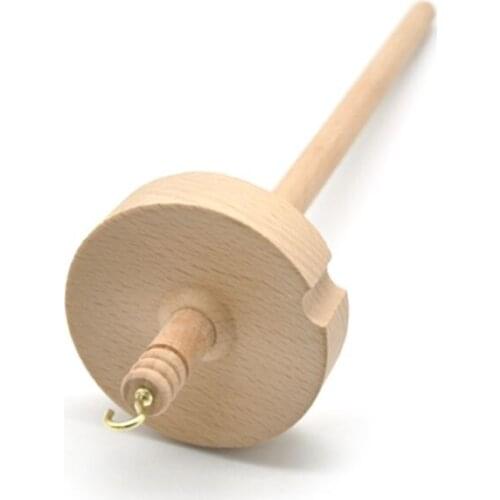 Wood Drop Spindle Top Hand Whorl Spin Tool Craft Sewing Accessories for Beginner M68E