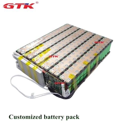 GTK high capacity Li-ion battery Pack 12S 44.4V 60Ah 40Ah 50Ah lithium battery pack with BMS for ebike/ tricycle + 5A charger