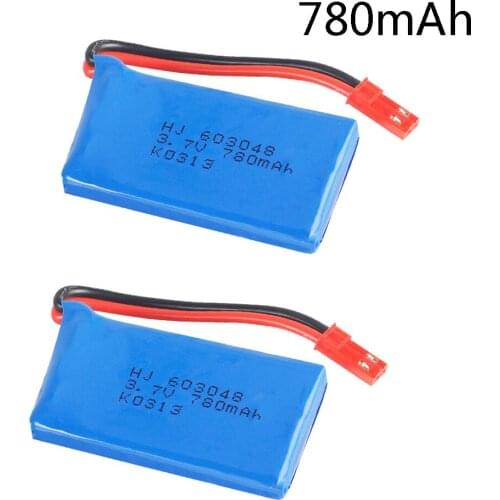 3.7V lithium Polymer Battery For Wltoys V686 V636 V626 RC Quadcopter Spare Parts 3.7V 780mah 1S for RC toys Model Aircraft parts