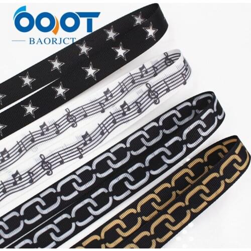 OOOT BAORJCT 175184 15mm 10yard cartoon ribbons Thermal transfer Printed grosgrain Wedding Accessories DIY handmade material