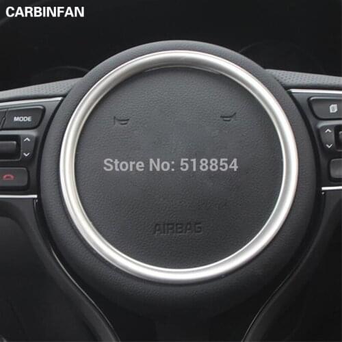 FIT FOR 2016 2017 KIA SPORTAGE QL STEERING WHEEL PANEL CHROME INSERT TRIM COVER MOLDING BEZEL FRAME BADGE GARNISH Sticker