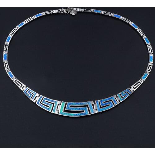 Wholesale & Retail Blue Fire Opal Collar Choker Necklace for Women