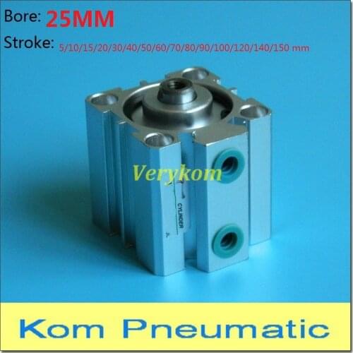 Pneumatic SDA Compact Cylinder Bore 25mm Airtac Type SDA25X10/20/30/40/50/60/70/80/90/100/120/150S Mini Single Rod Air Piston