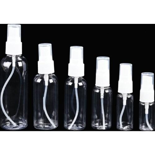 1PCS Transparent Empty Spray Bottles 5ml/10ml/15ml/30ml/50ml/100ml Plastic Mini Refillable Container Empty Cosmetic Containers