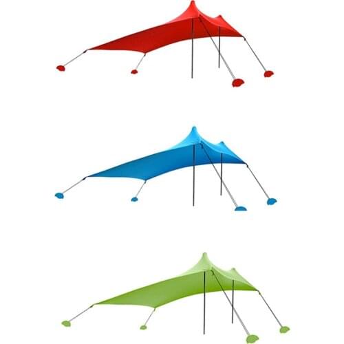 Family Beach Sunshade Lightweight Sun Shade Tent With Sandbag Anchors Outdoor Tent Waterproof UV Large Portable Canopy