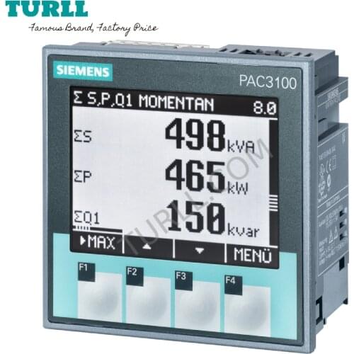 SIEMENS SENTRON Measuring Device 7KM PAC3100 LCD L-L: 480 V, L-N: 277 V, 3-Phase Modbus RTU Energy AC/DC 7KM3133-0BA00-3AA0